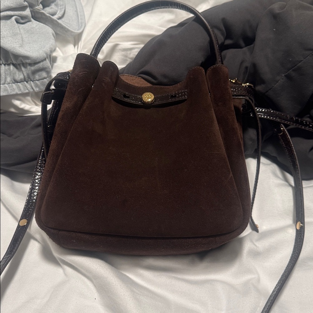 TB suede romy bucket bag
